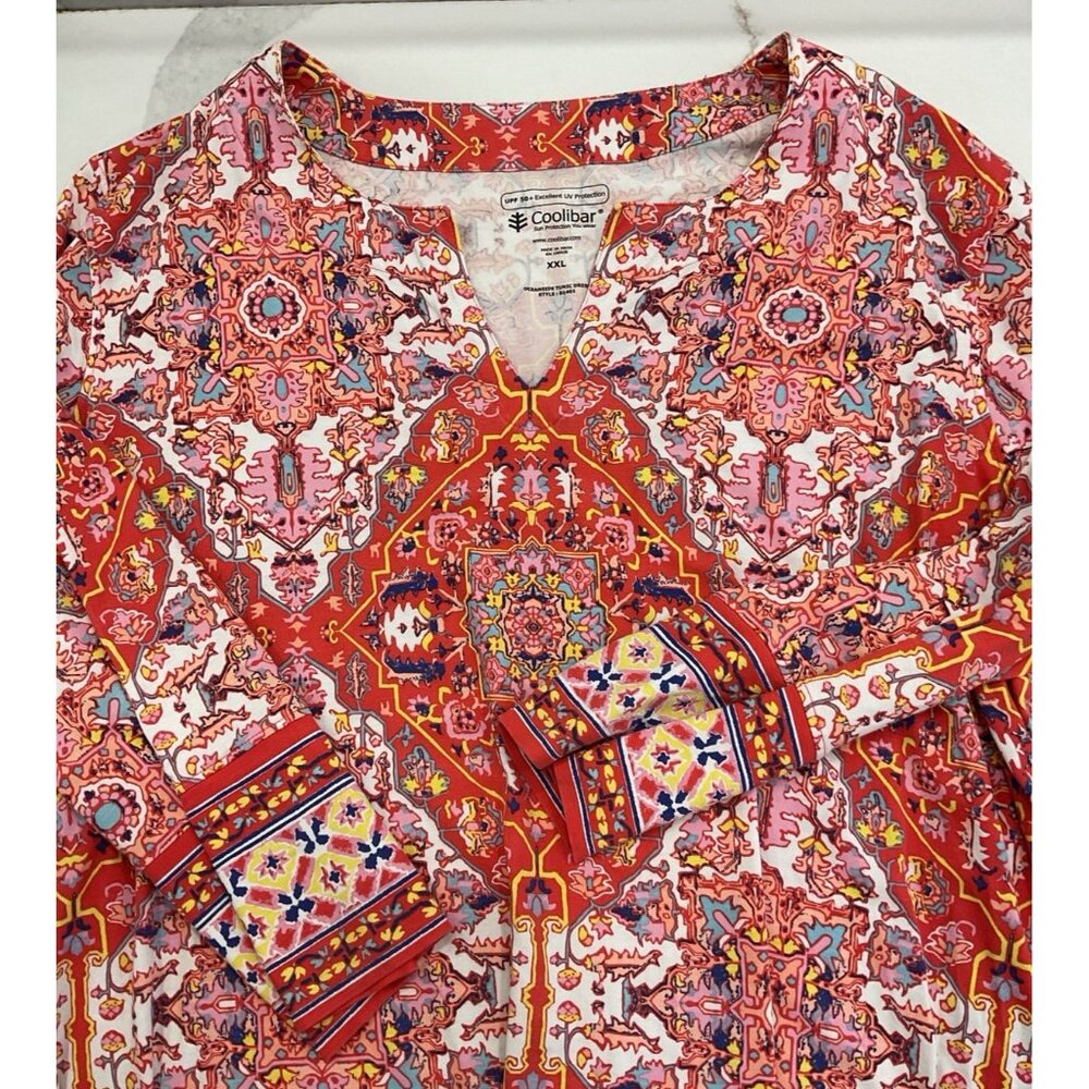 Coolibar Orange Multi Paisley Midi Dress - Picture 3 of 6